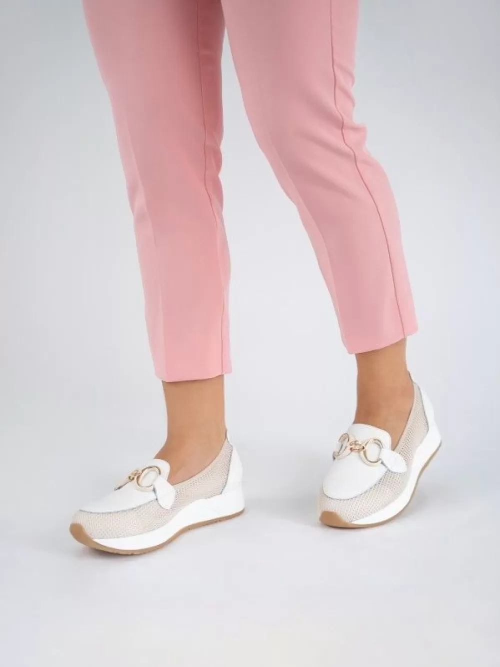 ALICE Sapatos^Mocassim Branco Para Mulher 30