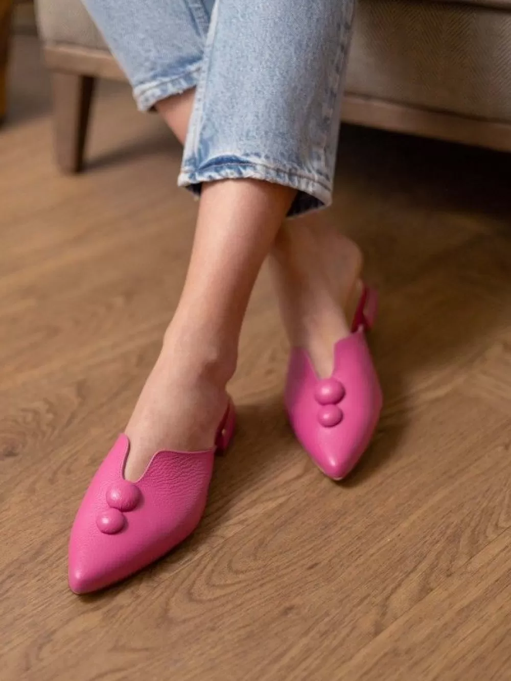 LEA Mules^Mule Rosa Para Mulher 59