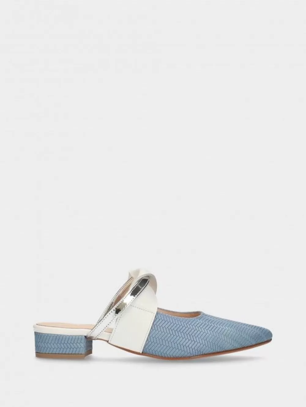 LEA Mules^Mules Azuis De Salto Baixo Para Mulher