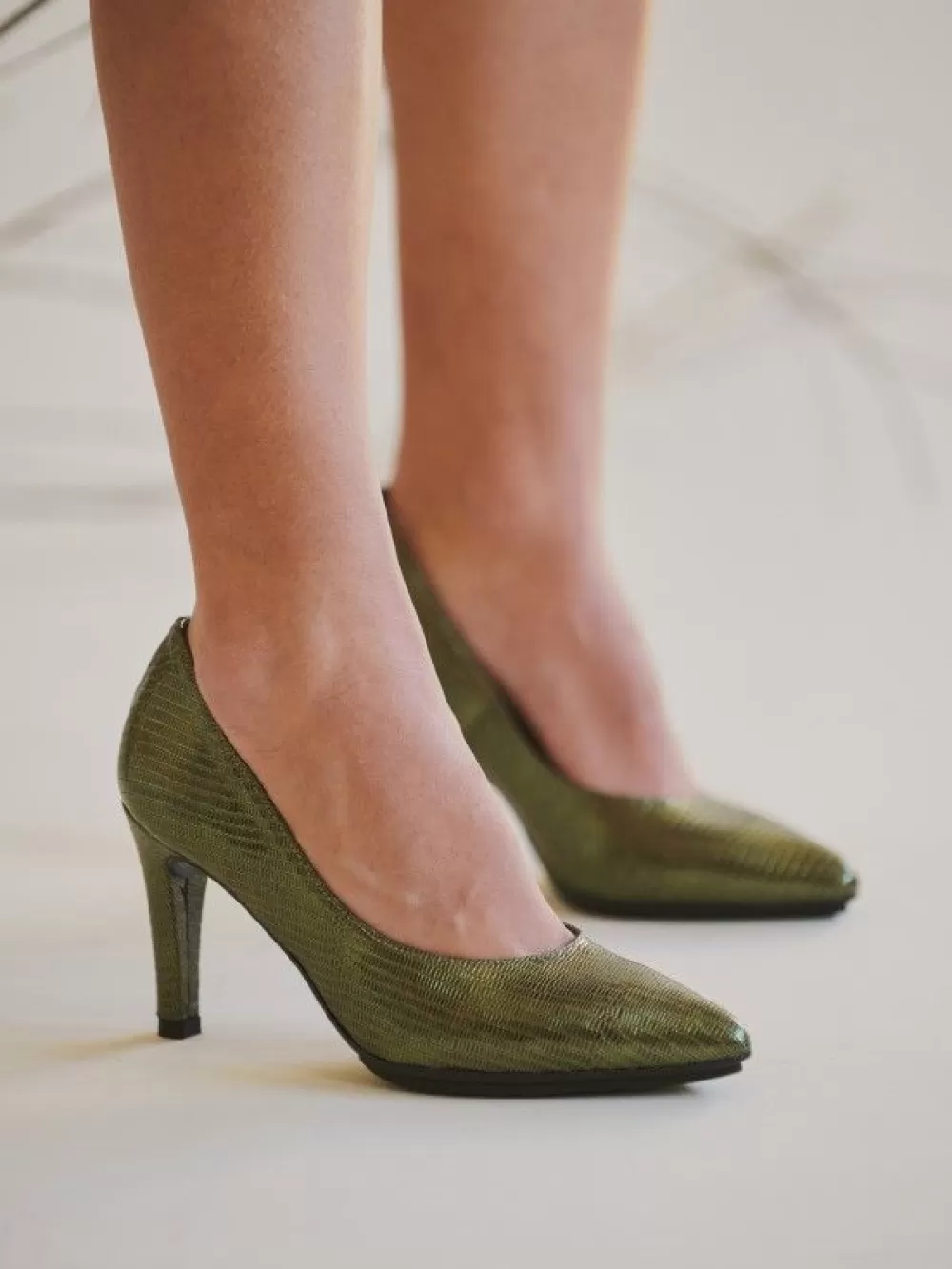 LILY Sapatos^Stilleto Verde Para Mulher 47